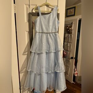 Soft blue waterfall dress size 8